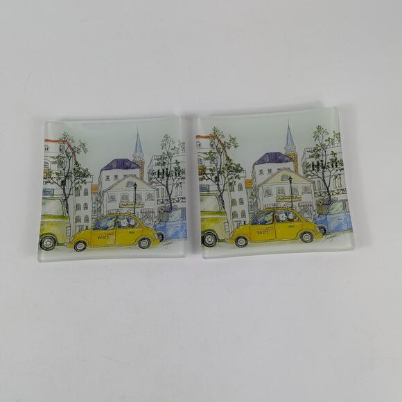 Rabbit Story Glass Tray and Coasters Vanity Cutting Board Unique Functional Art - Picture 10 of 16